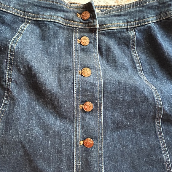 Madewell Stretch Denim A-Line Mini Skirt: Button-Front Edition Ret $79.50 Size 6 - Picture 3 of 10